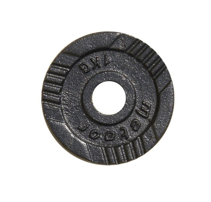 Obciążenie żeliwne Meteor czarne (28 mm) 1kg 