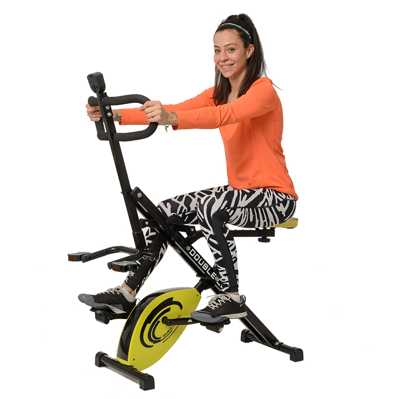 Total Double Crunch 2w1 z rowerem komputerem składany