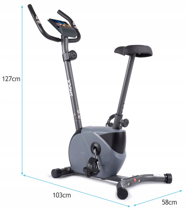 Rower stacjonarny magnetyczny Sapphire SG-310B SHOCK - WYMIARY