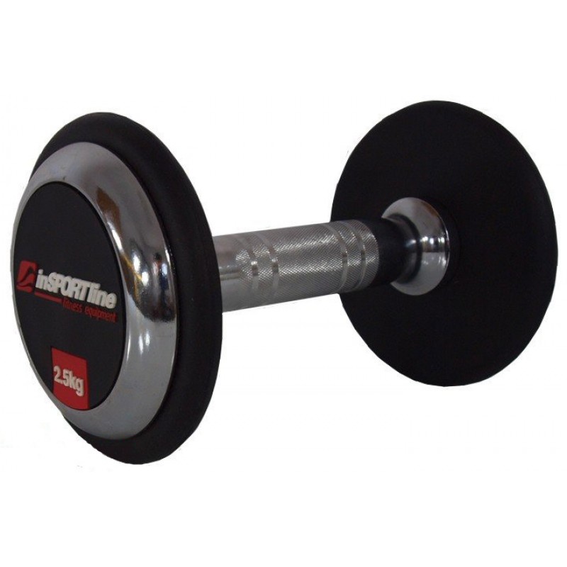 Hantla stała gumowana Insportline 2,5kg Hantla stała gumowana Insportline 2,5kg