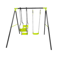 Huśtawka ogrodowa Deluxe – pojedyncza, dla dwójki, stelaż metalowy