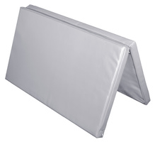 Materac dwuczęściowy z rzepami UNDERFIT 130 x 120 x 6 cm miękki szary