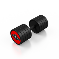 Hantla stała gumowana czerwona 40 kg Marbo