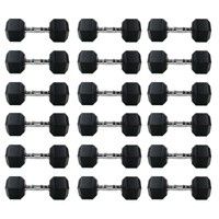 Zestaw hantli hex UNDERFIT 2 x 5-25 kg (270 kg)