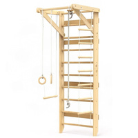 Drabinka gimnastyczna Cherry Active drewniana 68x80x220 cm z akcesoriami