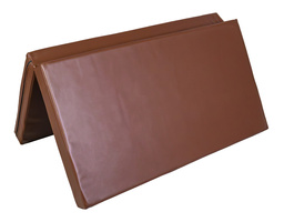 Materac dwuczęściowy z rzepami UNDERFIT 130 x 120 x 10 cm miękki brązowy