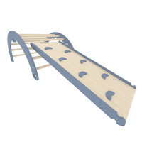 Domowy plac zabaw Sweet Plus błękitny | Montessori | bujak + zjeżdżalnia 2w1