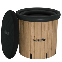OUTLET Wanna lodowa basen do morsowania Wood Look VirtuFit 375L XXL 5-warstwowa