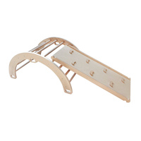 Domowy plac zabaw Sweet Plus drewno | Montessori | bujak + zjeżdżalnia 2w1