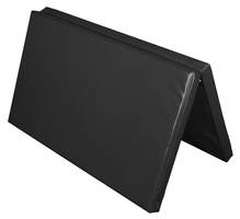 Materac dwuczęściowy z rzepami UNDERFIT 130 x 120 x 6 cm twardy czarny