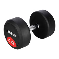 Hantla gumowana 27,5 kg UNDERFIT do ćwiczeń siłowych fitness