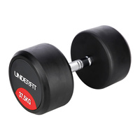 Hantla gumowana 37,5 kg UNDERFIT do ćwiczeń siłowych fitness