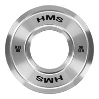 Talerz olimpijski stalowy kalibrowany TOS05 0,25 kg HMS