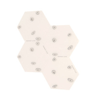 Ścianka wspinaczkowa sześciokątna 4x biała płyta + 20 białych uchwytów