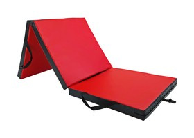Materac gimnastyczny składany UNDERFIT 180 x 60 x 6 cm miękki czerwony