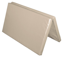 Materac dwuczęściowy z rzepami UNDERFIT 130 x 120 x 6 cm twardy beżowy