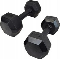 Zestaw hantli żeliwnych hexagonalnych HEX 2 x 10 kg