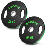 Talerze olimpijskie 2x10 kg HMS TOG10 | stal + virgin rubber | 51 mm
