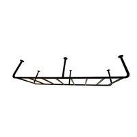 Drabinka gimnastyczna sufitowa SLIM czarna | metalowa | 200x40 cm | 100 kg