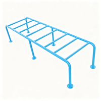 Drabinka gimnastyczna sufitowa Slim metalowa niebieska 200x40 cm do ćwiczeń