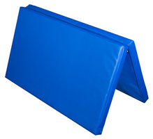 OUTLET Materac dwuczęściowy z rzepami UNDERFIT  130 x 120 x 6 cm miękki niebieski