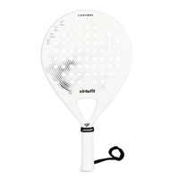 Rakieta do padel VirtuFit Control biało-czarna precyzyjna 365g