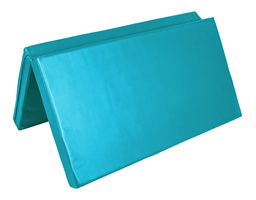 Materac dwuczęściowy z rzepami UNDERFIT  130 x 120 x 10 cm miękki turkusowy