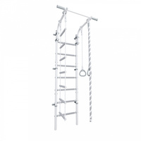 Drabinka gimnastyczna Kometa Next Lite biała | 220 cm + lina + kółka + drążek