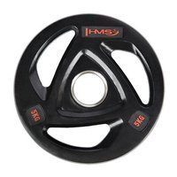 Talerz olimpijski ogumowany czarny TOX05 HMS 5 kg