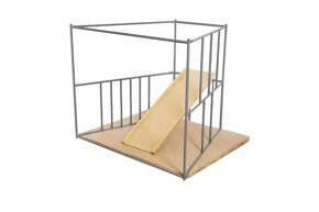 Domowy plac zabaw dla dzieci popielaty Pastel