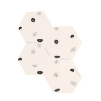 Ścianka wspinaczkowa sześciokątna 4x biała płyta + 20 białe/czarne uchwyty