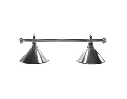 Lampa bilardowa Elegance 2 klosze srebrna, srebrny pałąk