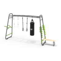 Siłownia ogrodowa GETSET SPORT 7w1 worek poręcze ławka TUV