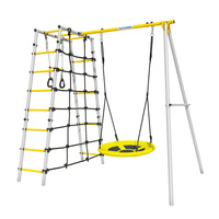 Plac zabaw DO OGRODU DONE + bocianie gniazdo | siatka, drabinki, kółka, trapez