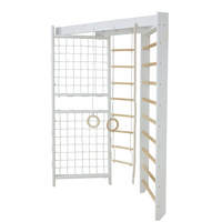 Drabinka gimnastyczna narożna Dream | Akcesoria | 225 cm | Biały-drewno