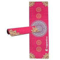 Mata do jogi i ćwiczeń zamszowa Sunshine czerwona 183 x 61 x 0,4 cm Insportline