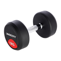 Hantla gumowana 12 kg UNDERFIT do ćwiczeń siłowych fitness