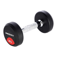 OUTLET Hantla gumowana 3 kg UNDERFIT do ćwiczeń siłowych fitness