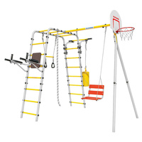 Plac zabaw Fitness | Lina + Kosz + Worek Bokserski + huśtawka łańcuchowa | 100 kg