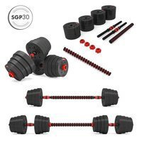 Hantle regulowane, sztanga 2w1 SGP30 HMS 30 kg