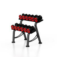Zestaw hantli żeliwnych gumowanych 5-17,5 kg ze stojakiem Marbo Professional