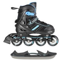 Łyżworolki 2w1 NH18191 Nils Extreme czarno-niebieskie