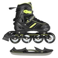 Łyżworolki 2w1 NH18191 Nils Extreme czarno-limonkowe