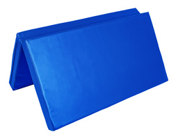 Materac dwuczęściowy z rzepami UNDERFIT  130 x 120 x 10 cm miękki niebieski