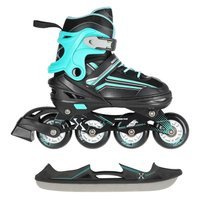 Łyżworolki 2w1 NH18190 Nils Extreme czarno-niebieskie