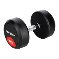 Hantla gumowana 20 kg UNDERFIT do ćwiczeń siłowych fitness