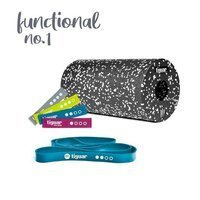 Zestaw do ćwiczeń roller + mini bands + guma Functional 1 tiguar