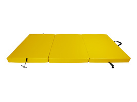 Materac gimnastyczny składany trzyczęściowy UNDERFIT 210 x 100 x 10 cm żółty