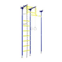 Drabinka gimnastyczna JOWISZ niebieski | lina, kółka, huśtawka, drążek