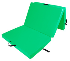 Materac gimnastyczny składany trzyczęściowy UNDERFIT 210 x 100 x 10 cm zielony